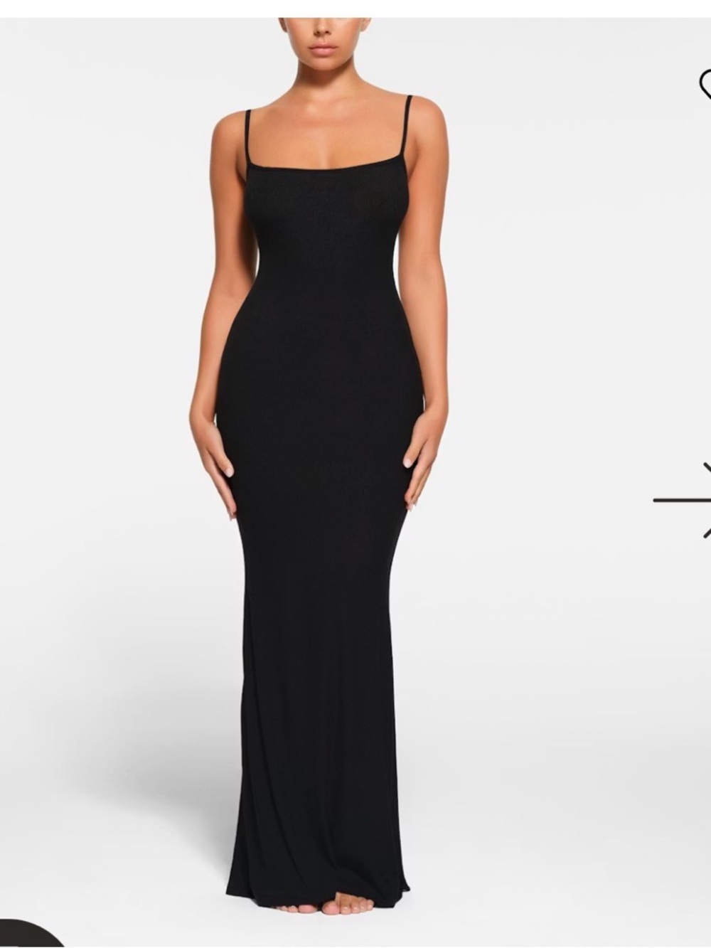 Skims Black Body Dress Size Medium NWT